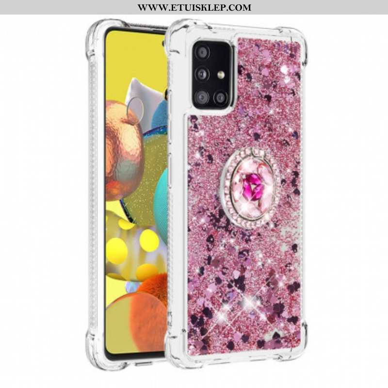 Etui do Samsung Galaxy A51 5G Cekiny Z Podparciem Pierścienia